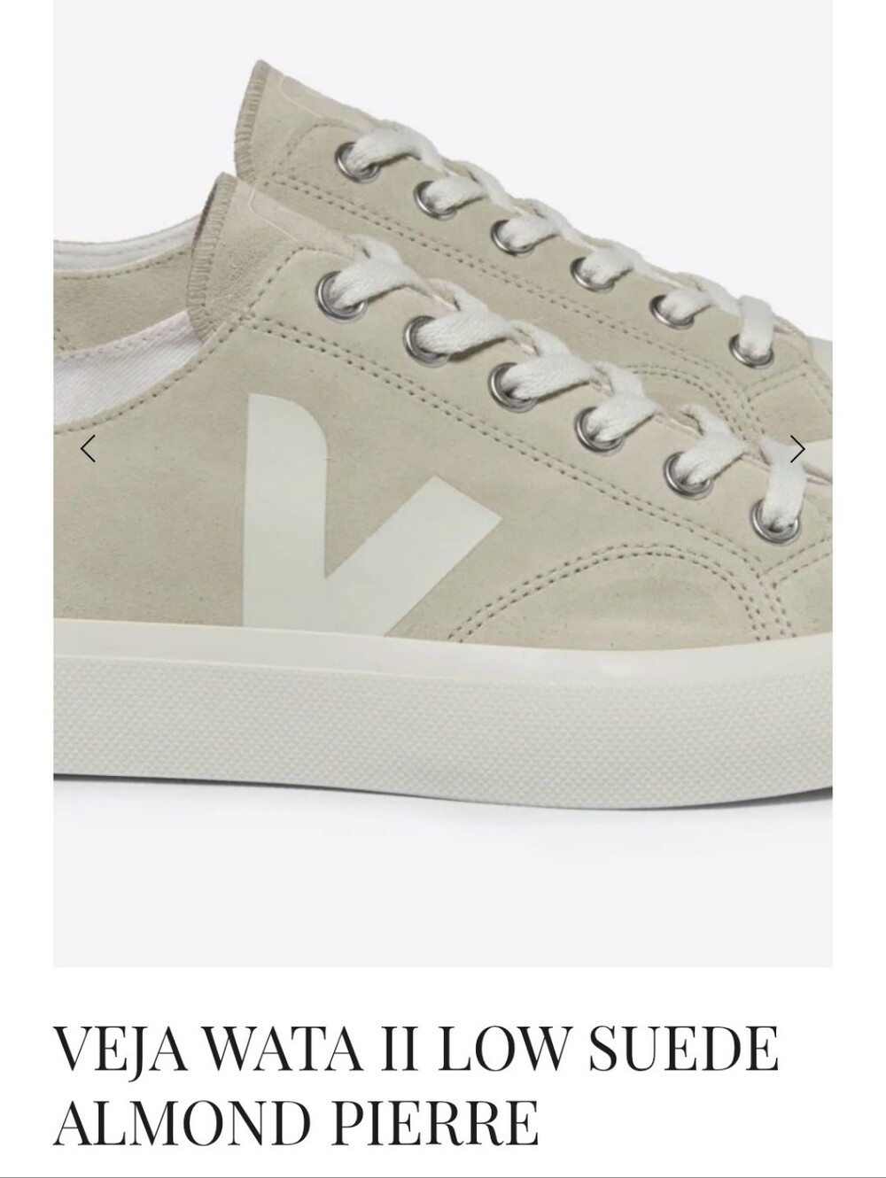 Veja Wata II Low Suede Almond Pierre - Women's 9 Casual Sneakers